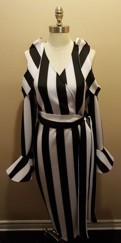 Bold Stripes Plus Size Dress