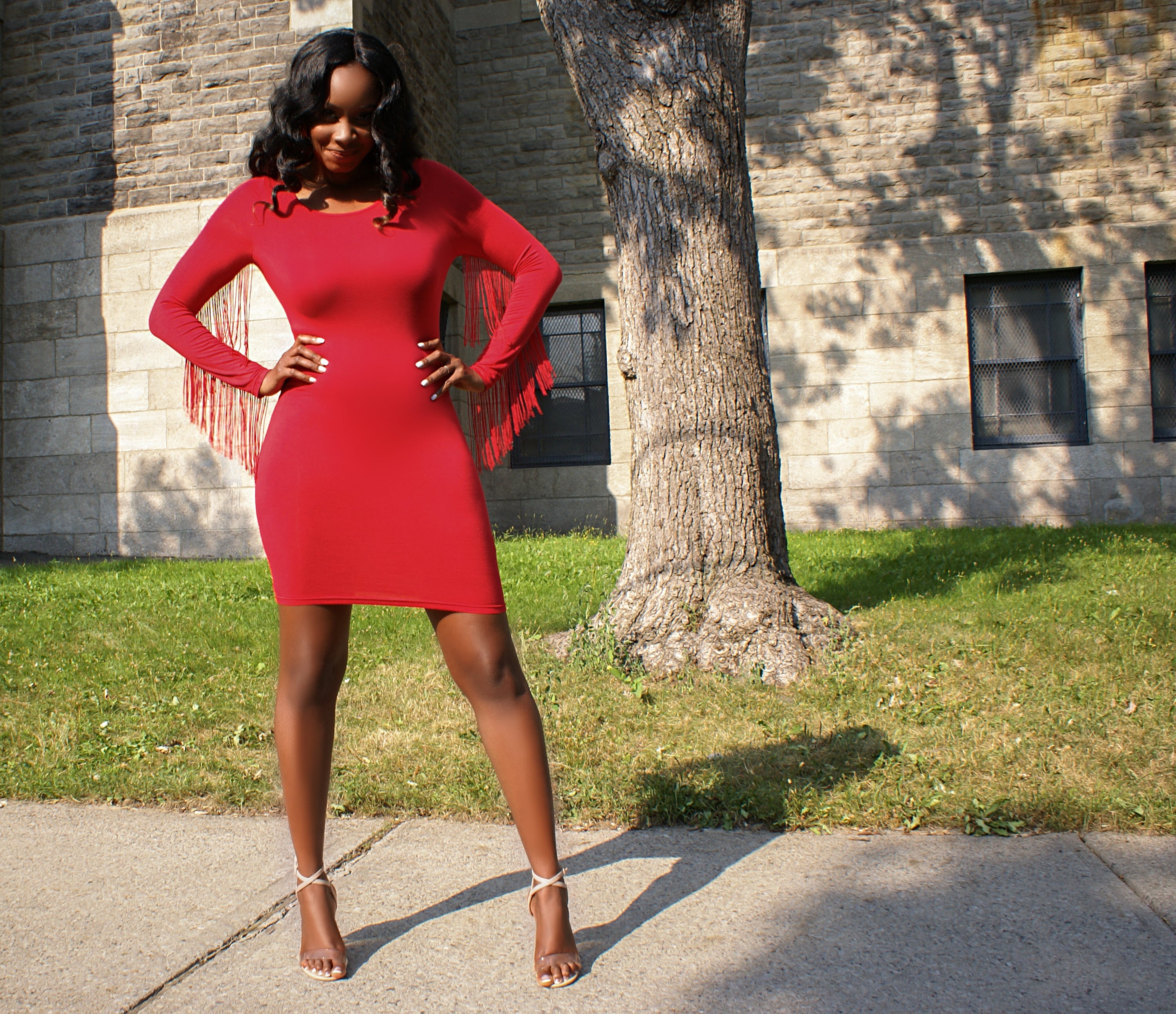 Rockin' Red Fringe Dress – TV STYLES
