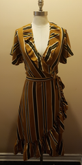 Fall Effect High-Low Plus Size Dress